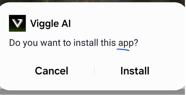 Click Install To Install The App